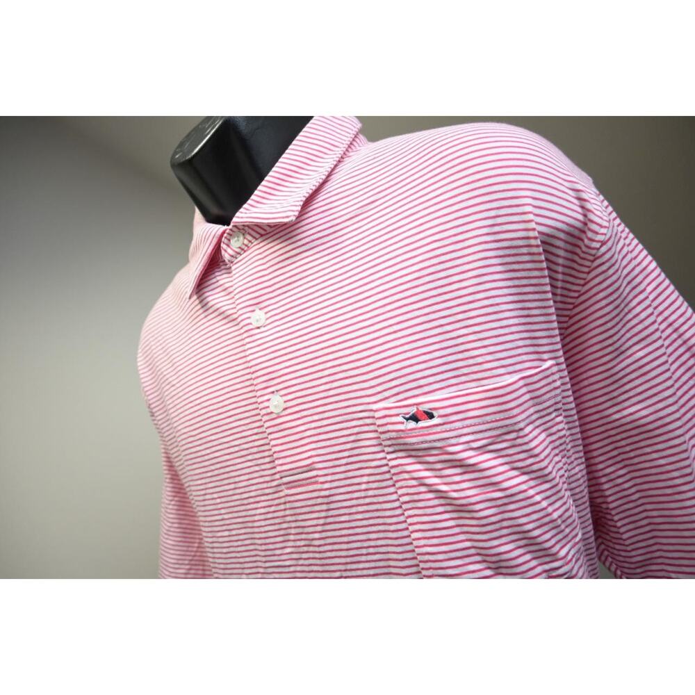 Fish Hippie Striped Golf Polo Shirt Short Sleeve Pima Stretch Mens Size‎ 2XL XXL